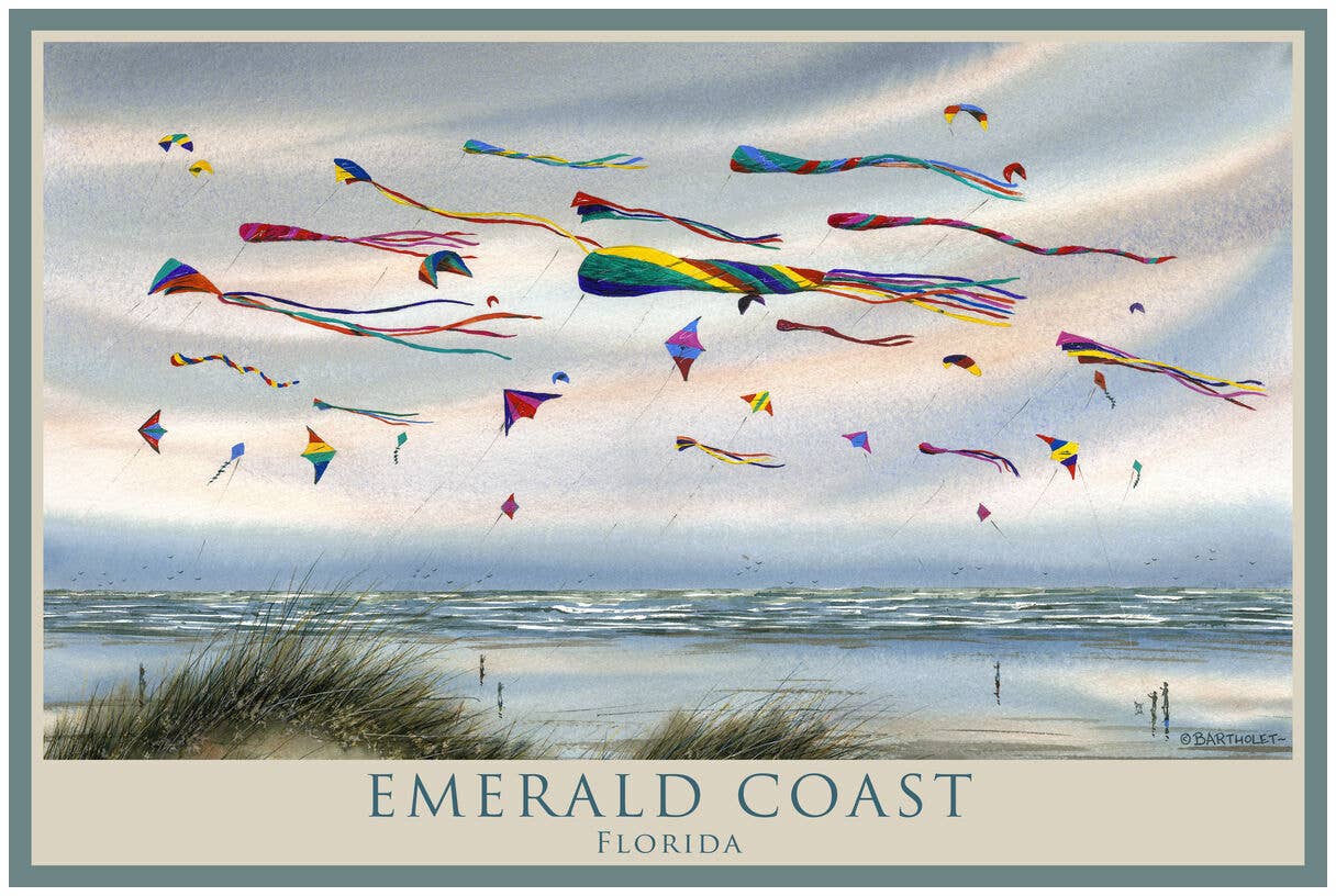 Kalan Souvenir - Vente Aimants - Cerfs-volants Emerald Coast Floride Aimant BA0