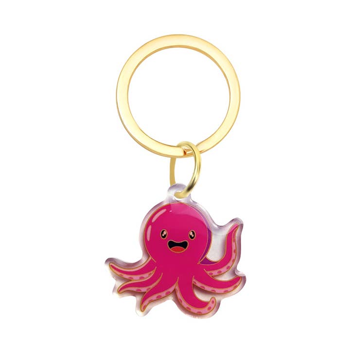 Cute Octopus Keychain - Aquarium Souvenir Acrylic Keychain for wholesale by Real Sic