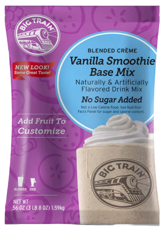 Dark Canyon Coffee Company - Wholesale Drink Mix - Big Train No Sugar Added Vanilla Smoothie Base Mix1