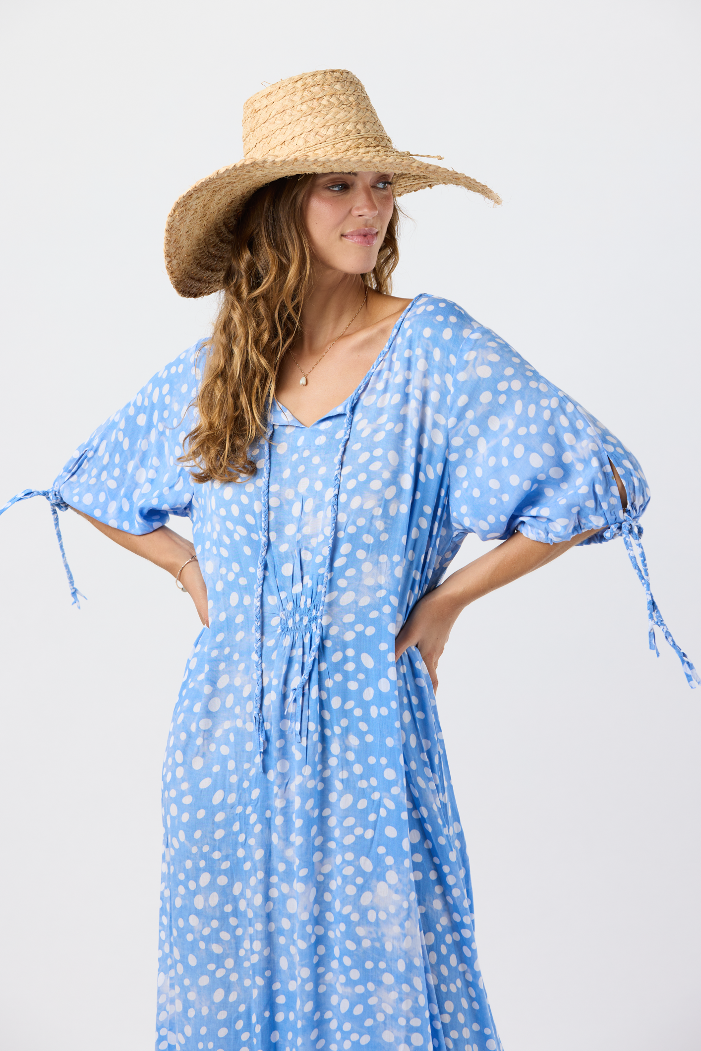 Pebbles Chambray Todos Santos Maxi-kjole for engroshandel på Faire3