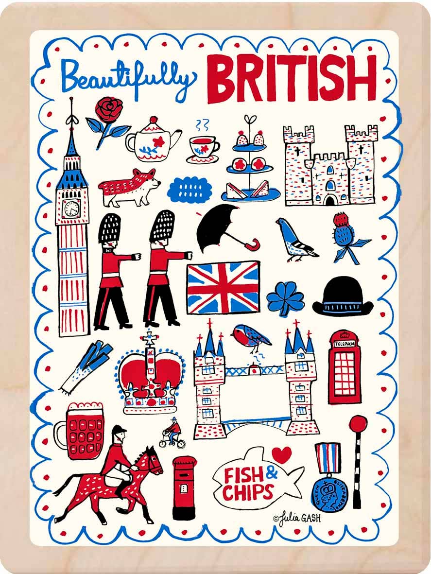 THE WOODEN POSTCARD COMPANY - Vendita all'ingrosso Cartoline - Splendidamente britannico - Carte e magneti ecologici3