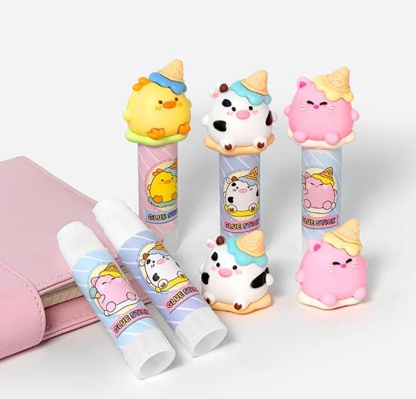 K-Wonderland - Wholesale Glue - Ice cone Brothers Glue Stick – Cute Character Stationery10