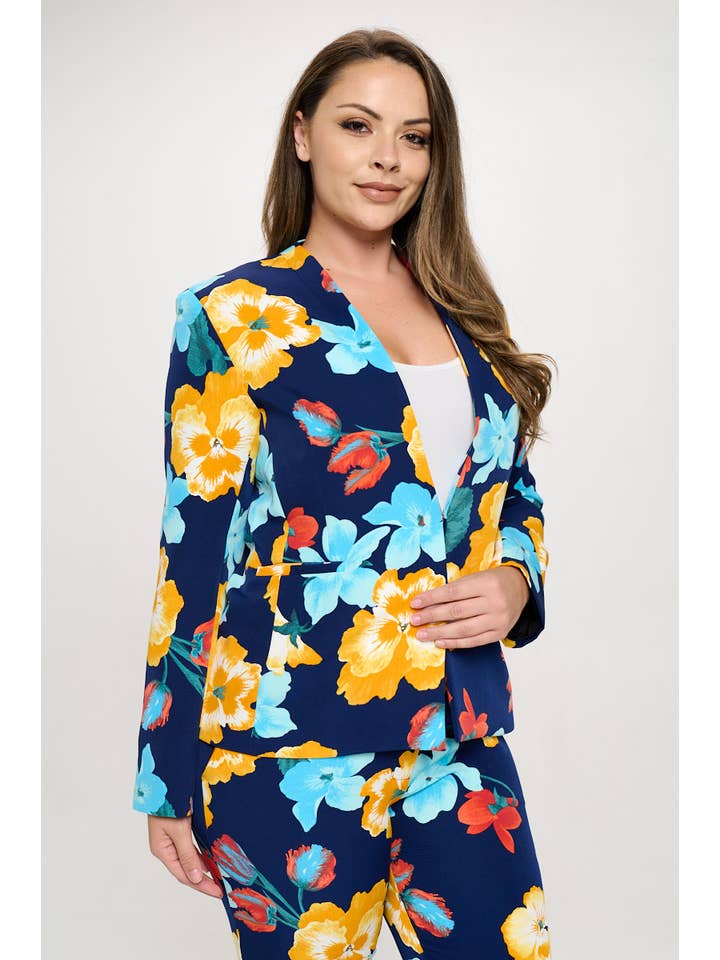 DNA Couture - Vente Blazer – femme - Blazer imprimé grande taille3