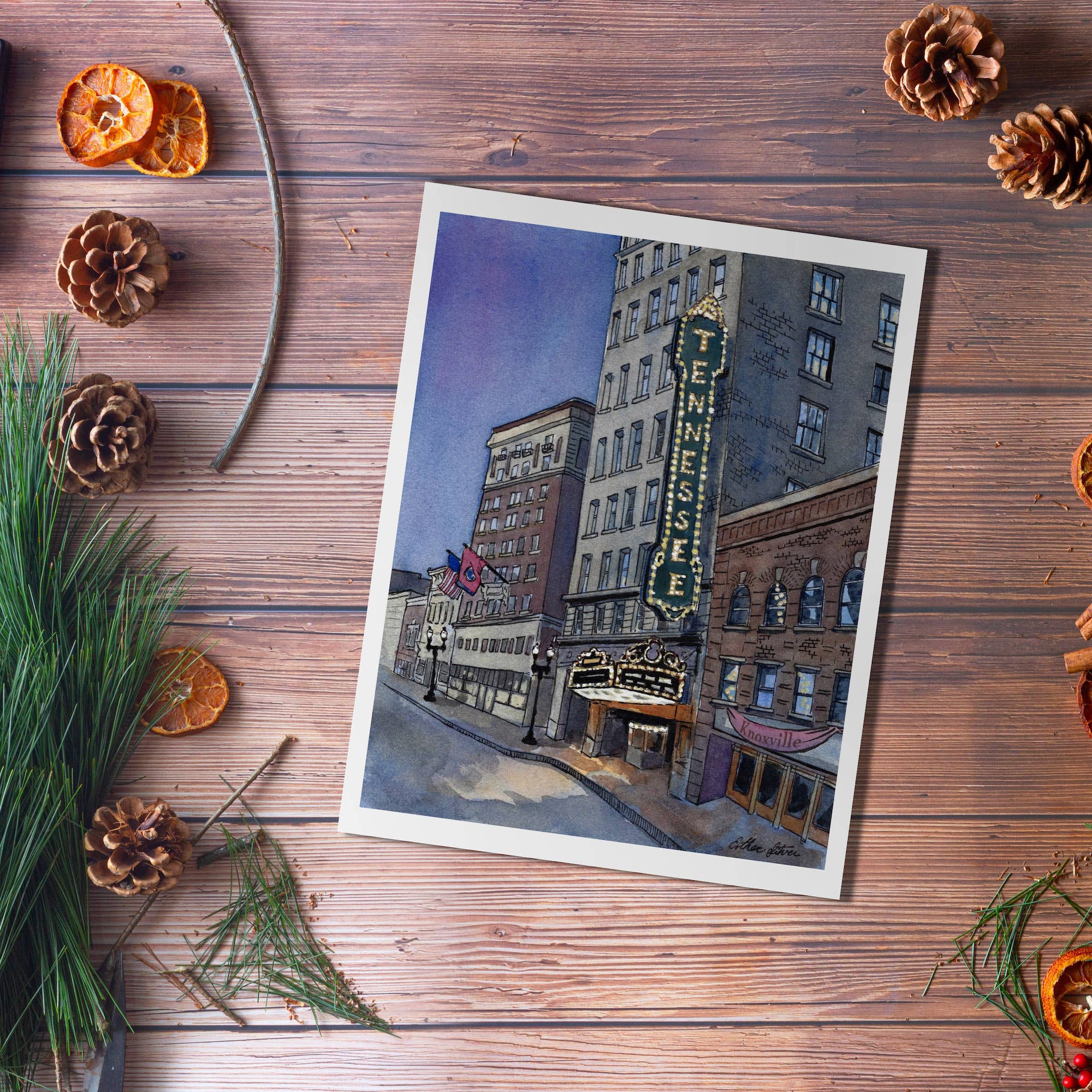 Esther Sketch - Wholesale Art Print - Tennessee Theater Art Print 8x10, Knoxville Tn2
