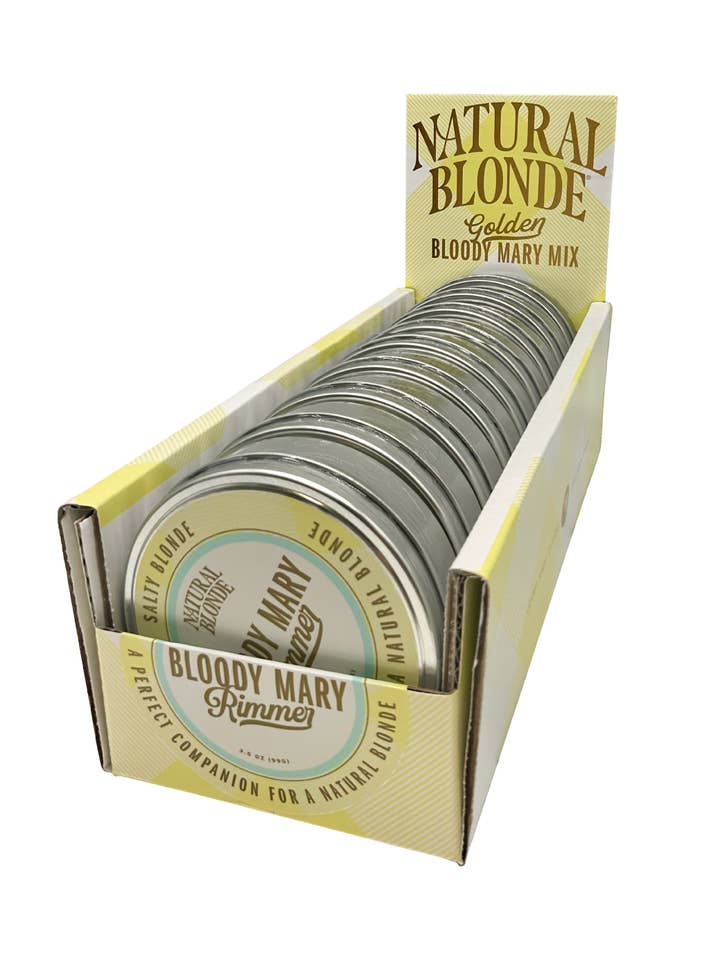 Salty Blonde Cocktail Rimmer and Season Salt Display Sleeve for wholesale by Natural Blonde Mix