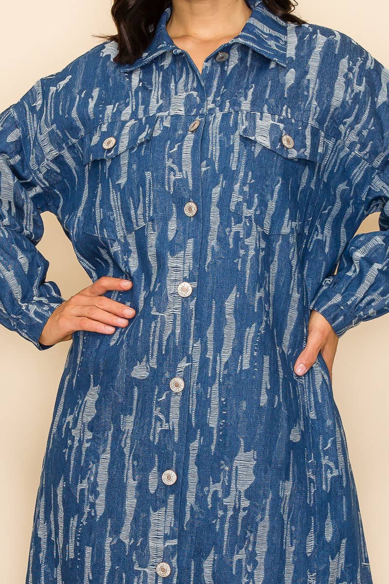 QMP Moda - Wholesale Denim Jacket - Women's - OVERFITTING DENIM JACKET WITH POCKETS   8