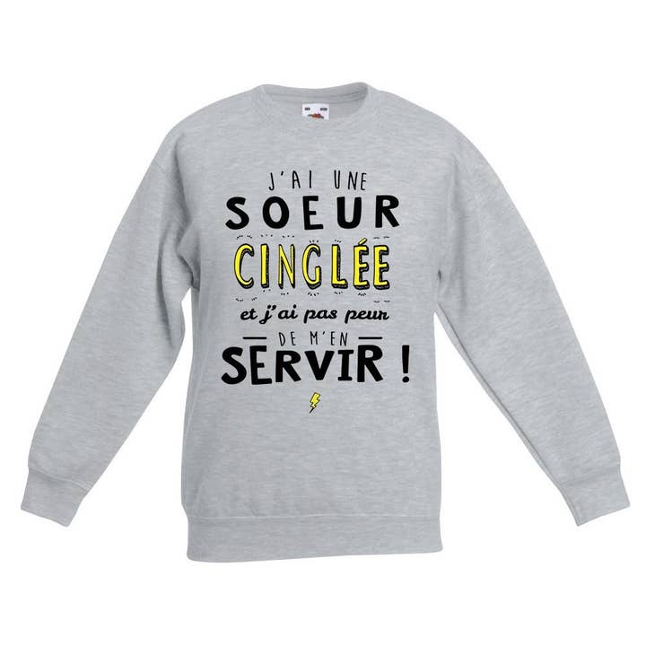 Sweatshirt bedrukt IK HEB EEN GEKKE ZUS voor wholesale door red white