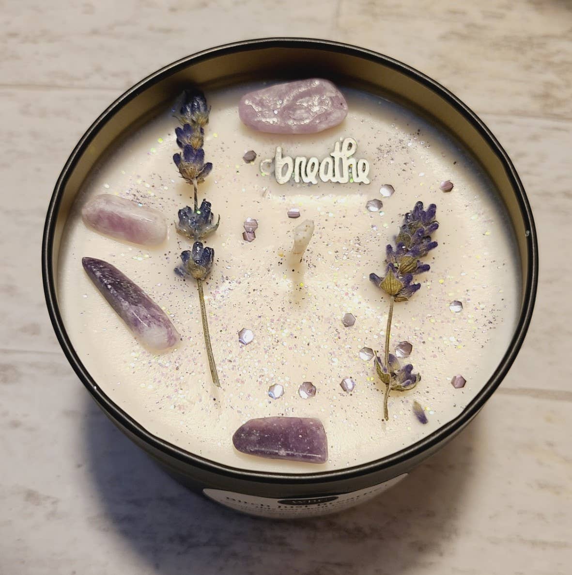 WBC Shops - Wholesale Travel Candles - Bitch Just Breathe, 8oz Intention Soy Candle Tins, Soothing1