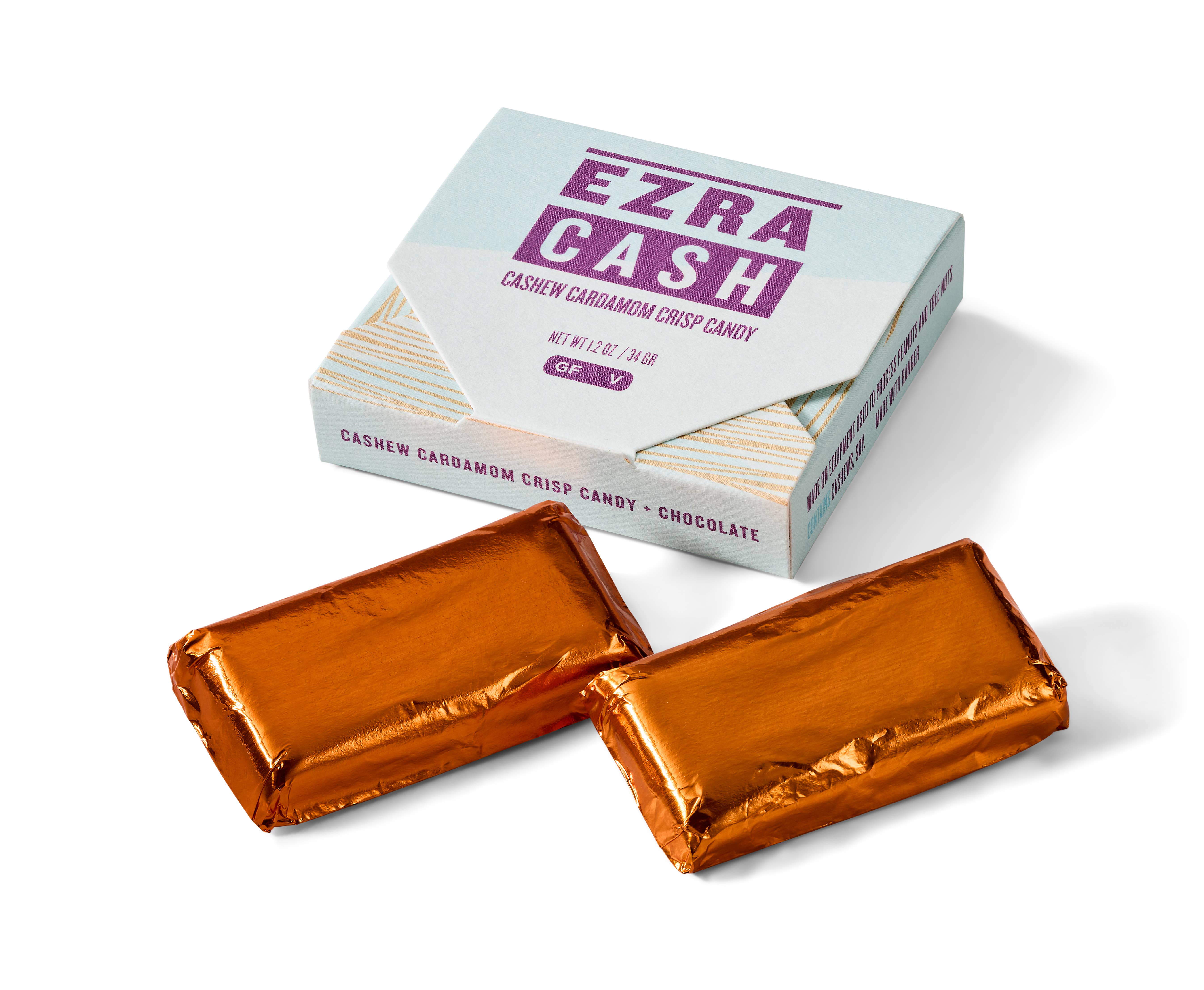 Oregon Bark - Wholesale Chocolate Covered Sweets - Ezra Cash - Cashew Cardamom Crisp Candy in Dark Chocolate1