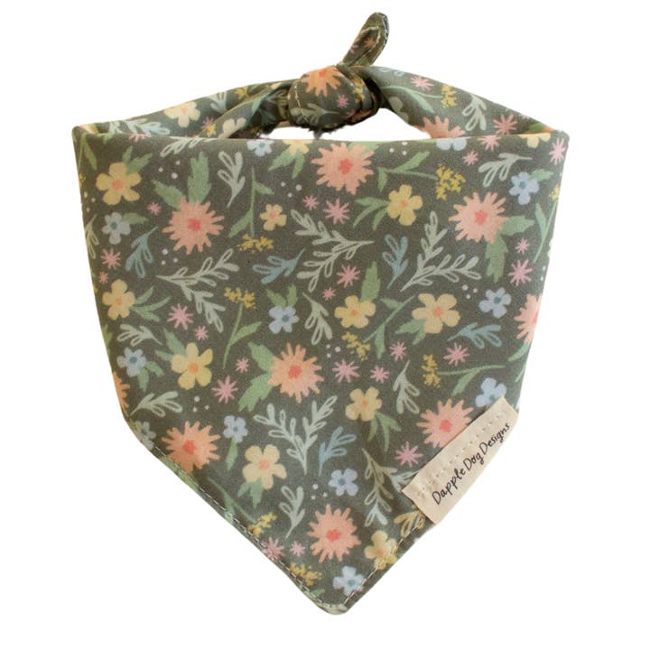 Wildflowers Bandana - Everyday Dog Bandana for wholesale by Dapple Dog Designs