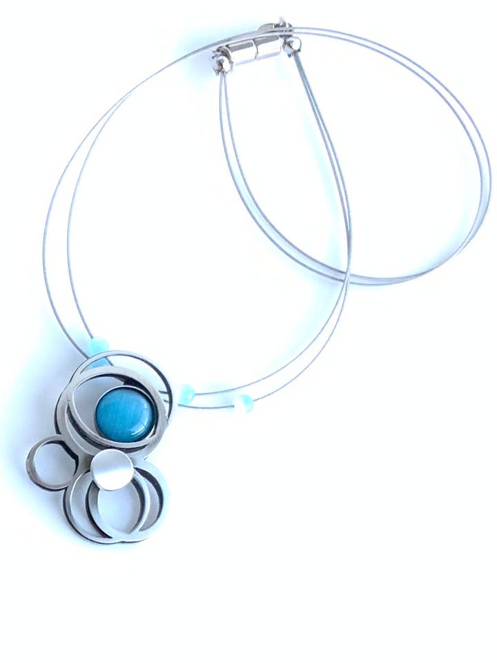 COLARES (F) - Colar de Duas Fios c/Contas 17'' & ext por atacado de Christophe Poly / Crono Design