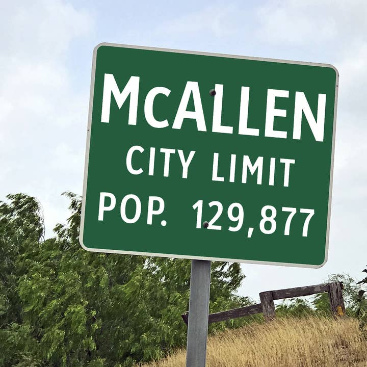 McAllen City Limits Coaster for wholesale by South Austin Gallery