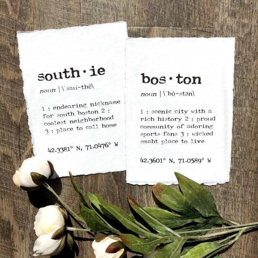 Alison Rose Vintage - Wholesale Art Print - southie massachusetts definition print on handmade paper3