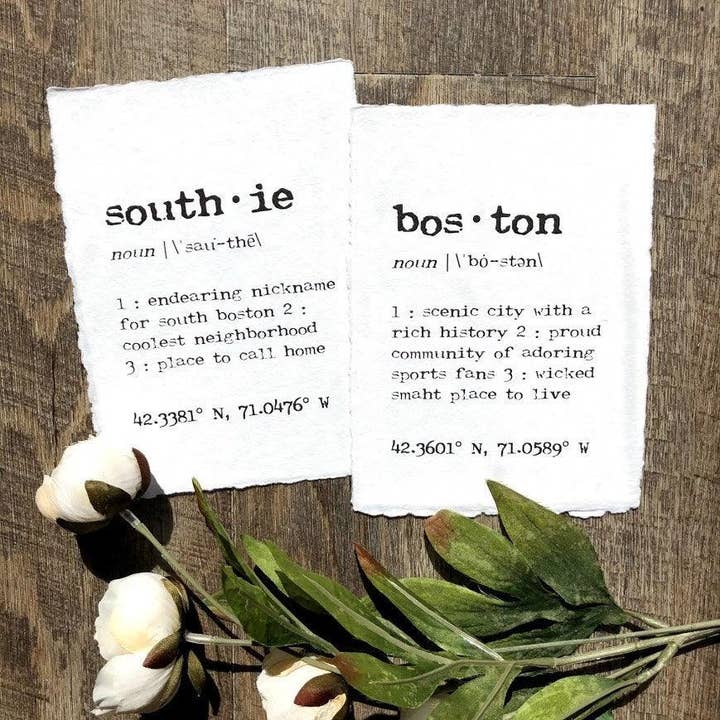 Alison Rose Vintage - Wholesale Art Print - southie massachusetts definition print on handmade paper3