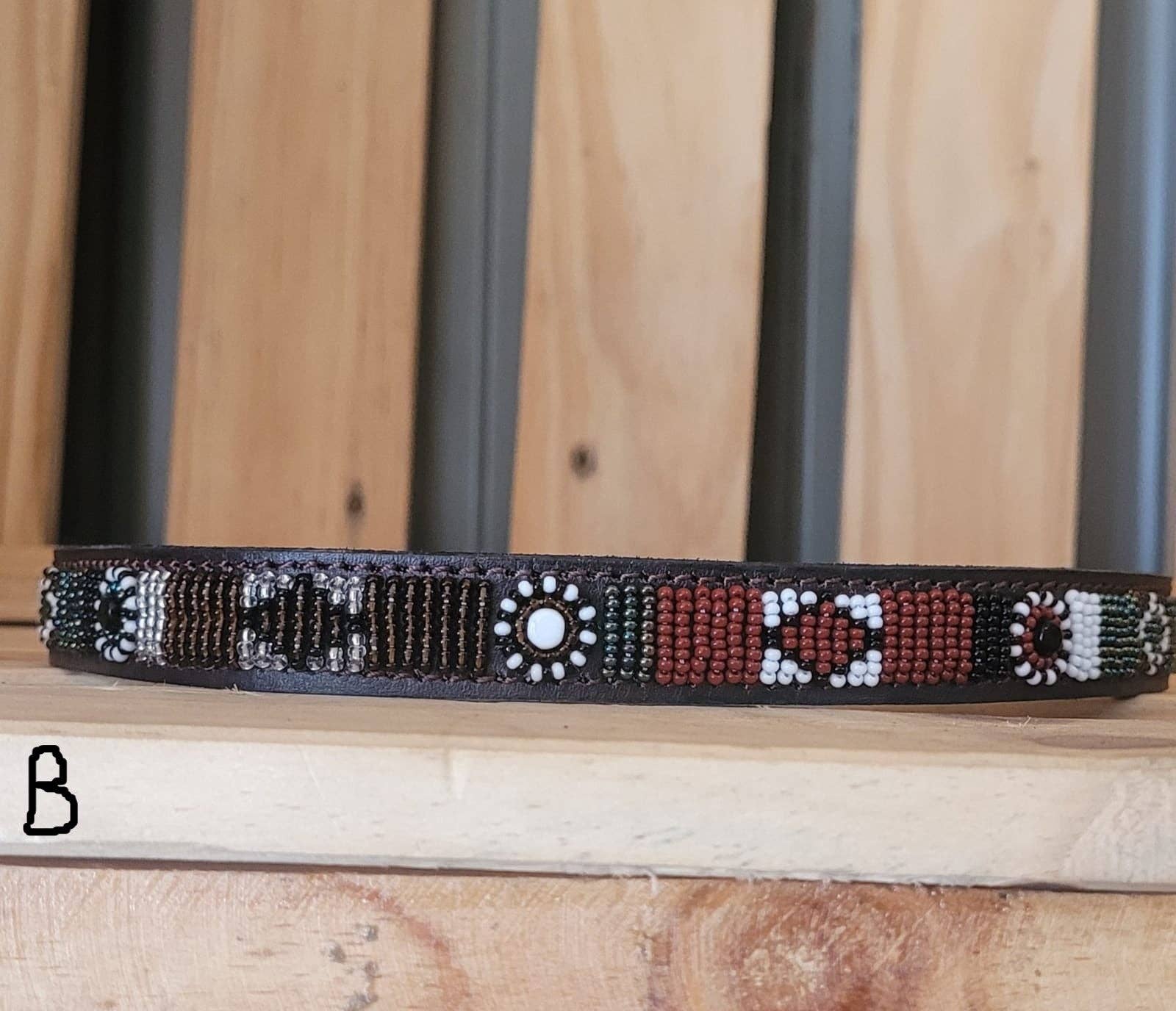 MAASAI CHIEF - Wholesale Pet Collar - Cat/Dog - Beaded Leather  Horse browband3