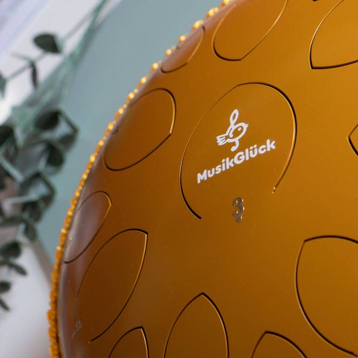 MusikGlück – Großhandel Musikspielzeug – Kind & Baby – Zungentrommel "Golden Drum" | Tongue Drum | Handpan Metall