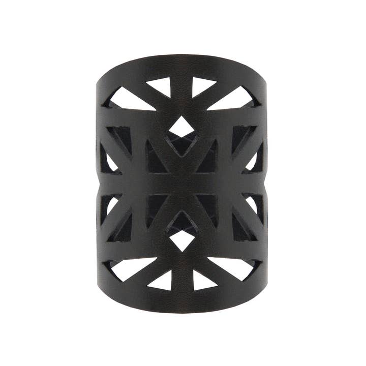 Manchette in pelle nera - Sevsevad per la vendita all'ingrosso da parte di SEV SEVAD