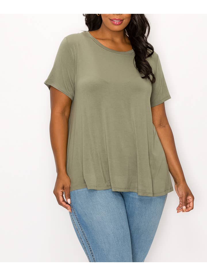 Studio Ko Clothing - Wholesale Tunic - Women's - BAMBOO CLASSIC PLUS SIZE TOP