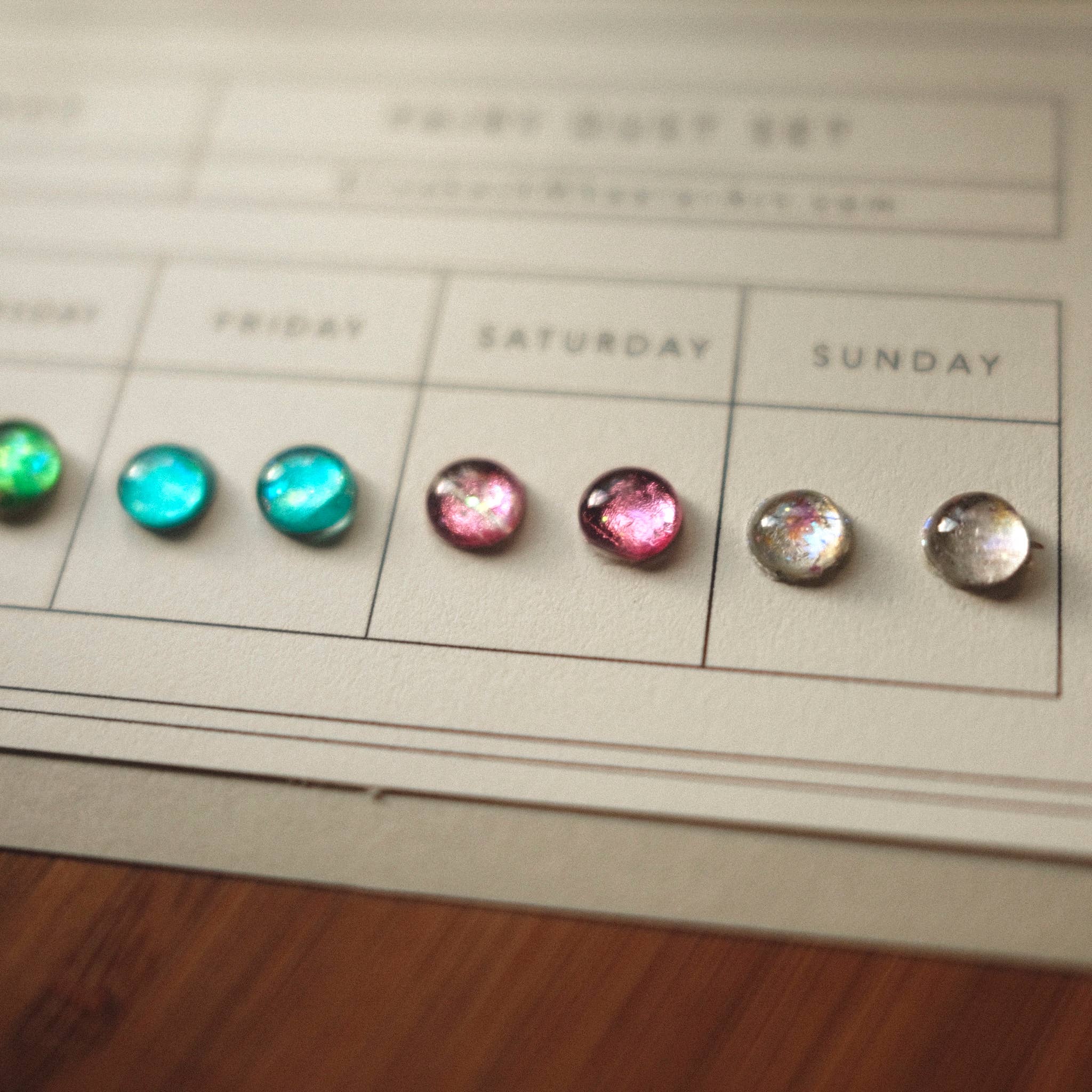 Made by Wheeler – wholesale Jewellery set – Fairy Dust  Stick-On Earring Set1