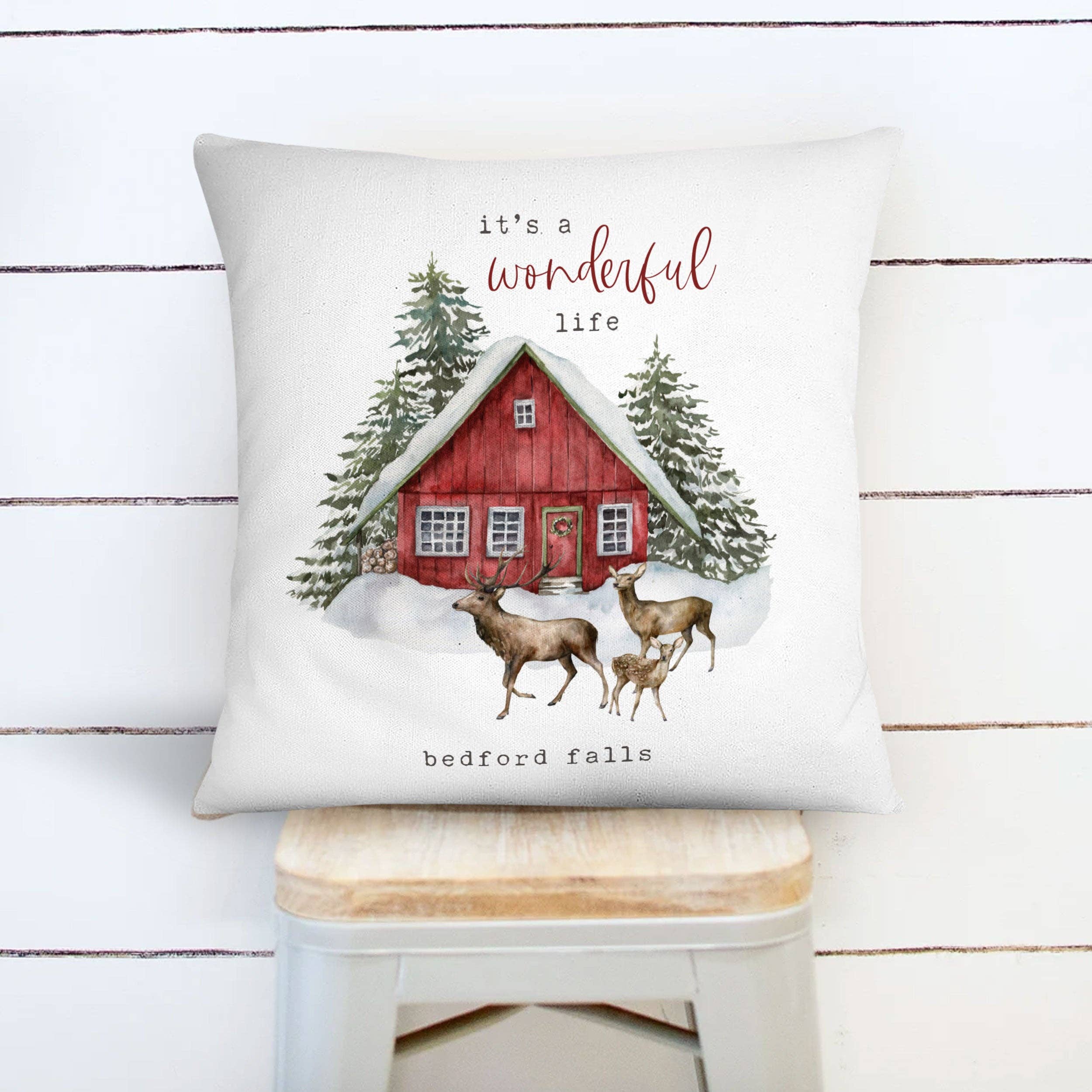 ZA Handmade Wholesale - Wholesale Throw Pillow Cover - It's a Wonderful Life Hometown collection small town custom personalized city zipcode pillow cover0