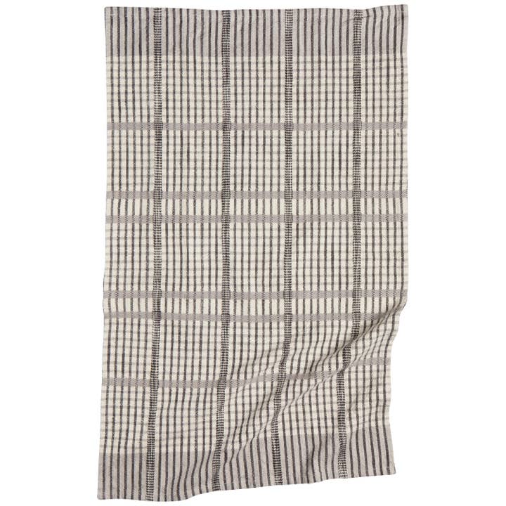 Danica Brands - Wholesale Tea Towel - Pewter Finley Check Dishtowels Set of 21