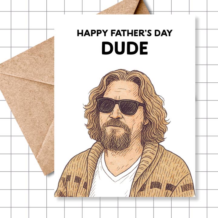 Joyeuse fête des pères mec | La carte de vœux du mec pour la vente par Motel Paper Los Angeles