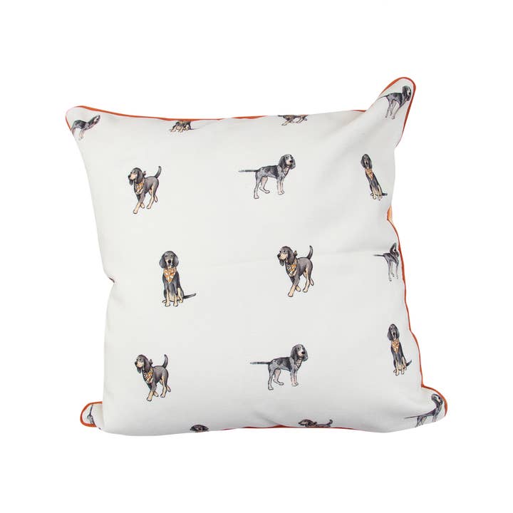 Almofada de Gingham Bluetick Coonhound por atacado de Barrel Down South
