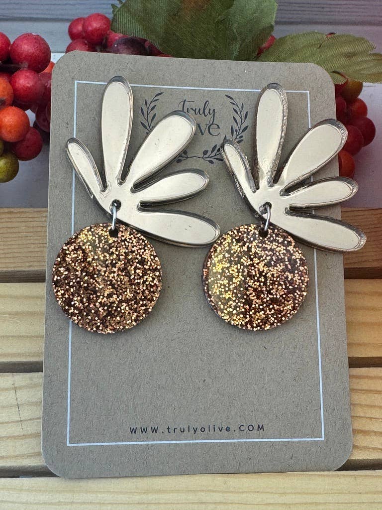 Truly Olive - Wholesale Dangle Earrings - Cutest Fall Flair Tiered Circle Earrings4