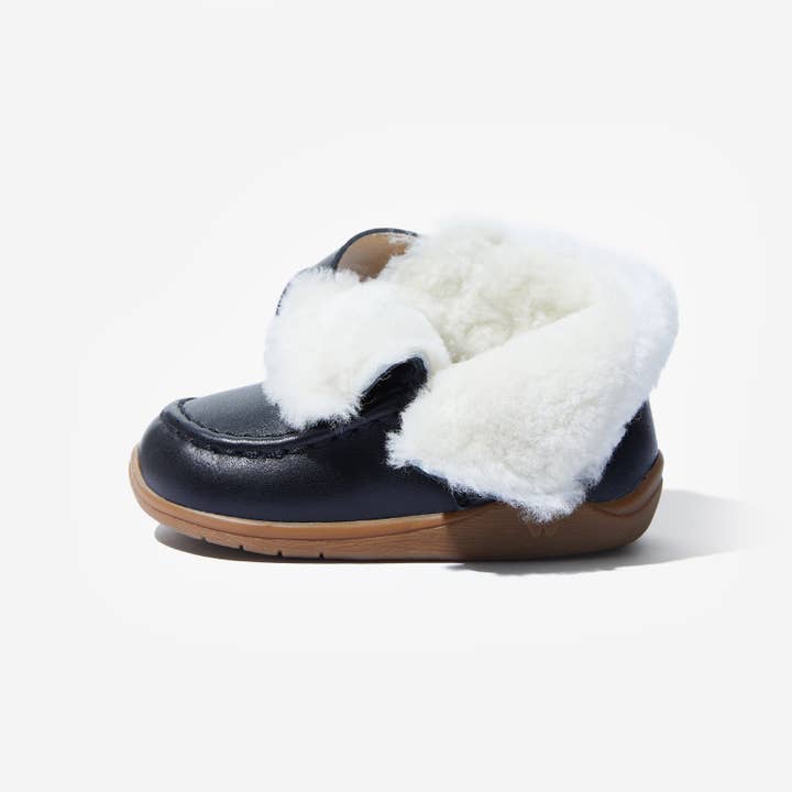 Woolly Kids - Wholesale Booties – Baby - Fur Jodi - Pearl Black2