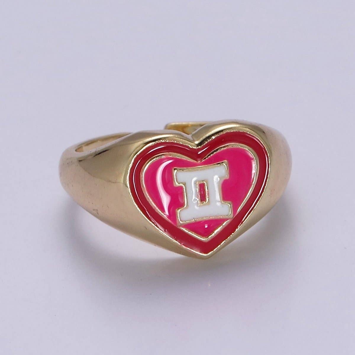 Aim Eternal - Wholesale Signet Ring - Y2K Signet Zodiac Ring Constellation Sign Enamel Gold Ring, Astrology Sign Horoscope Ring Birthday Personalized Fun Gift S-489-S-5002