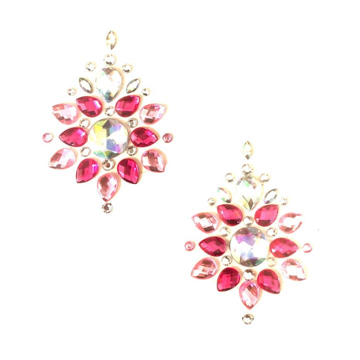 Ruby Rose Pink Crystal Jewel Nipple Pasties for wholesale on Faire