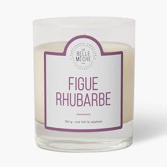 Bougie Parfumée Figue Rhubarbe pour la vente par La Belle Mèche