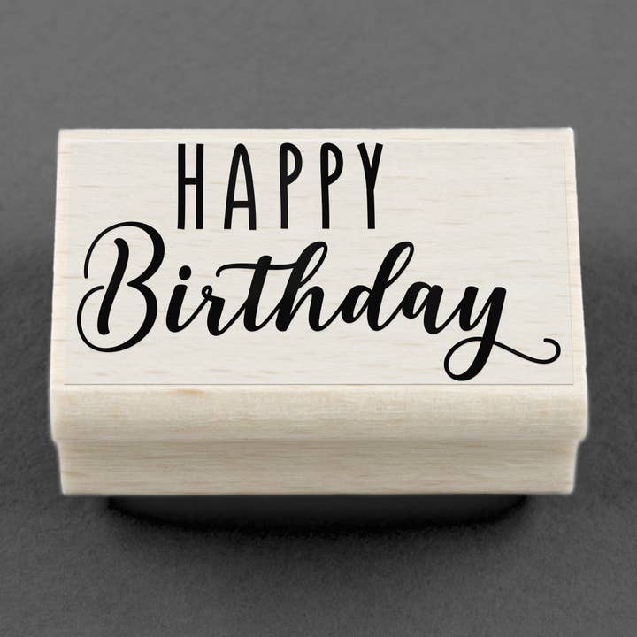 Stämpel Happy Birthday 100 x 50 mm för wholesale av Merry and Bright