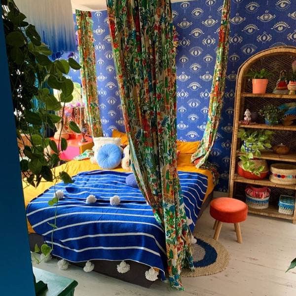 Living Multicultural - Wholesale Bedding Blanket - Pom Pom Decke 250 x 150 cm | Chefchaouen3