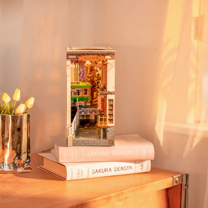 Magnote - Wholesale DIY Craft Kit - Rolife Sakura Tram DIY Book Nook Kit3