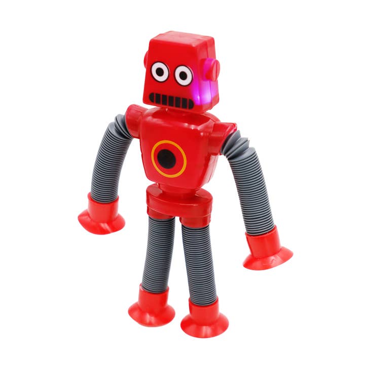 Cap Zone - Wholesale Fidget Toy - Kids - Robot Suction Telescopic Tube Toy w/ Display Box - 24 pcs