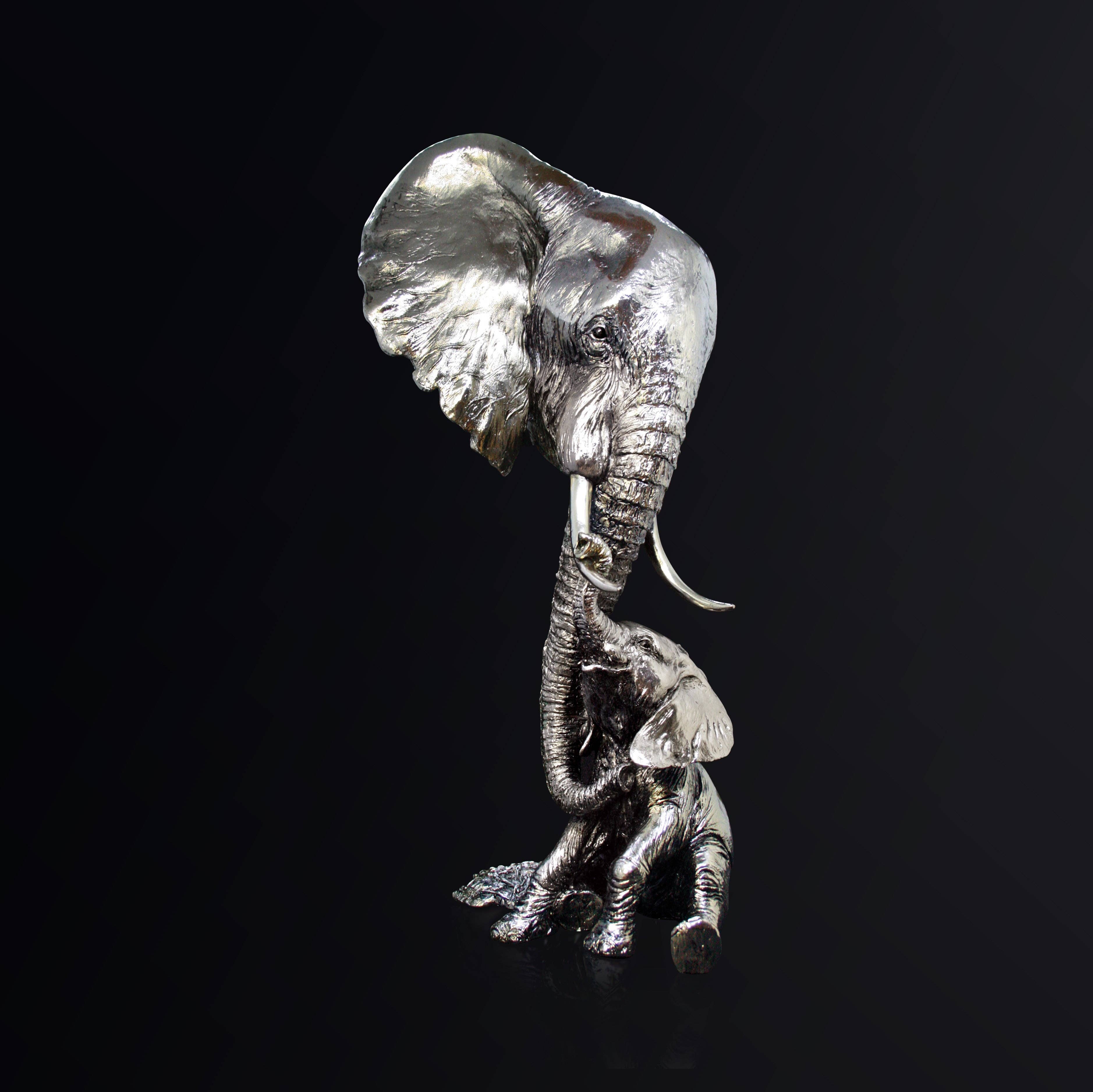 Richard Cooper Bronze - Wholesale Sculpture - Elephant and Calf - Decorative Sculpture (315NP)1