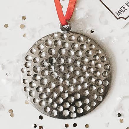 House of Morgan Pewter - Wholesale Ornament - Handmade Sports Athlete Christmas Ornament - Golf Ball