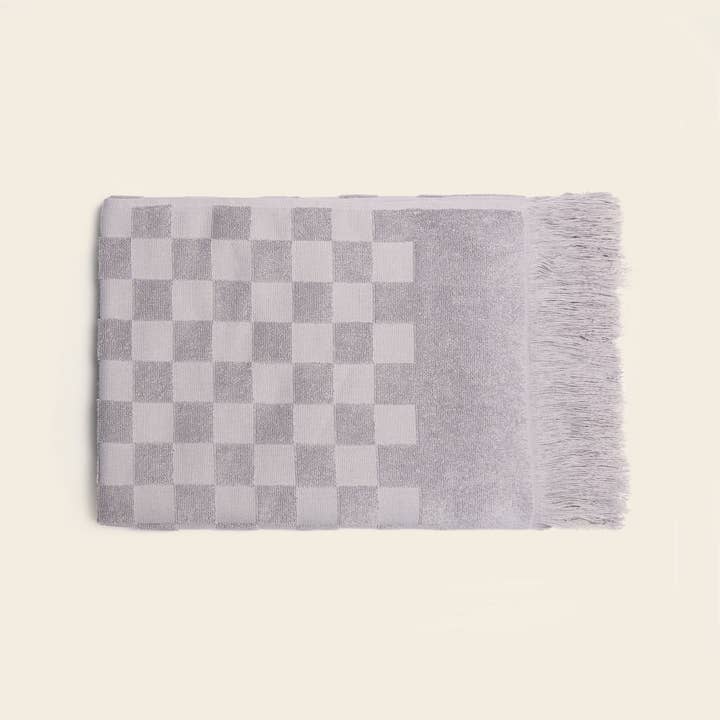 Happy Place Brand - Wholesale Bath Towel - Organic Checkered Bath Towel