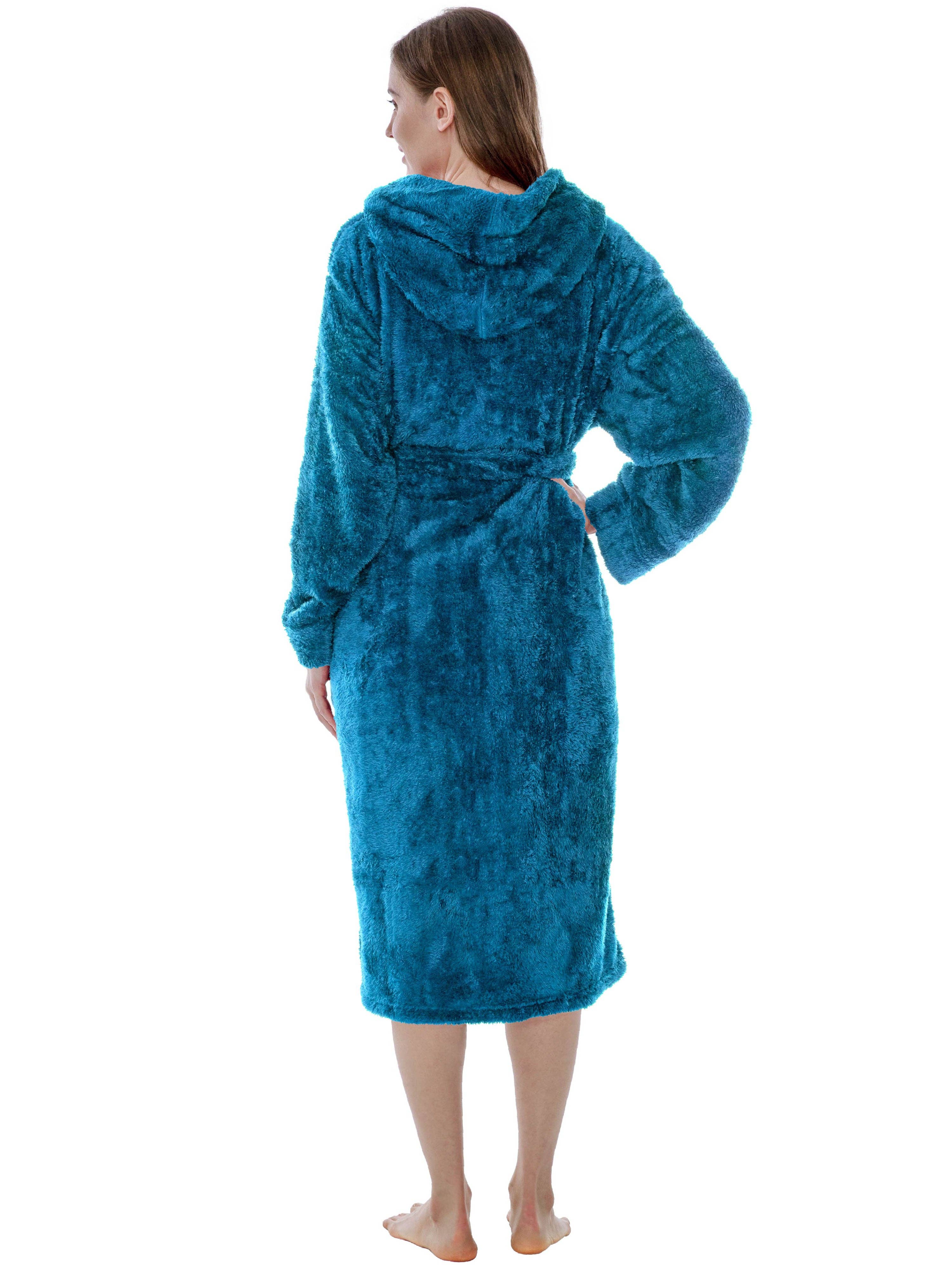 Pavilia - Wholesale Robe - Women's - Women's Sherpa Fluffy Robe with Hood28