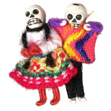 Tesoros Trading Company - Wholesale Brooch - Skeleton Cholita Pin, Peru