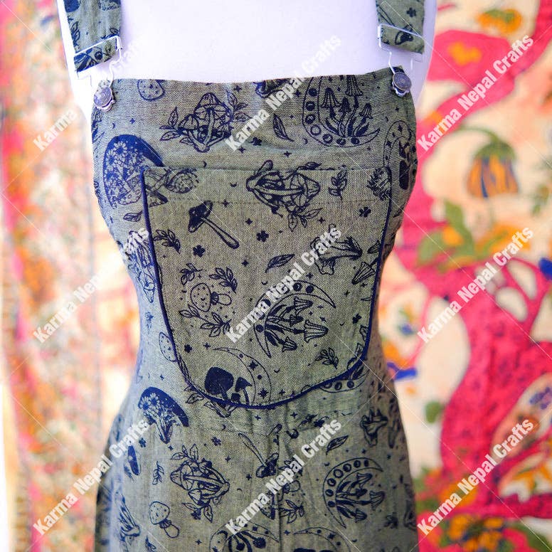 Karma Nepal Crafts - Wholesale Jumpsuit - Women's - Magical Celestial/Mushroom Wide Leg Jumpsuit1