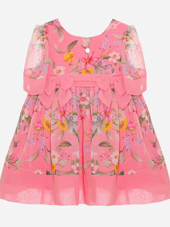 Pink floral print dress for wholesale by Patachou