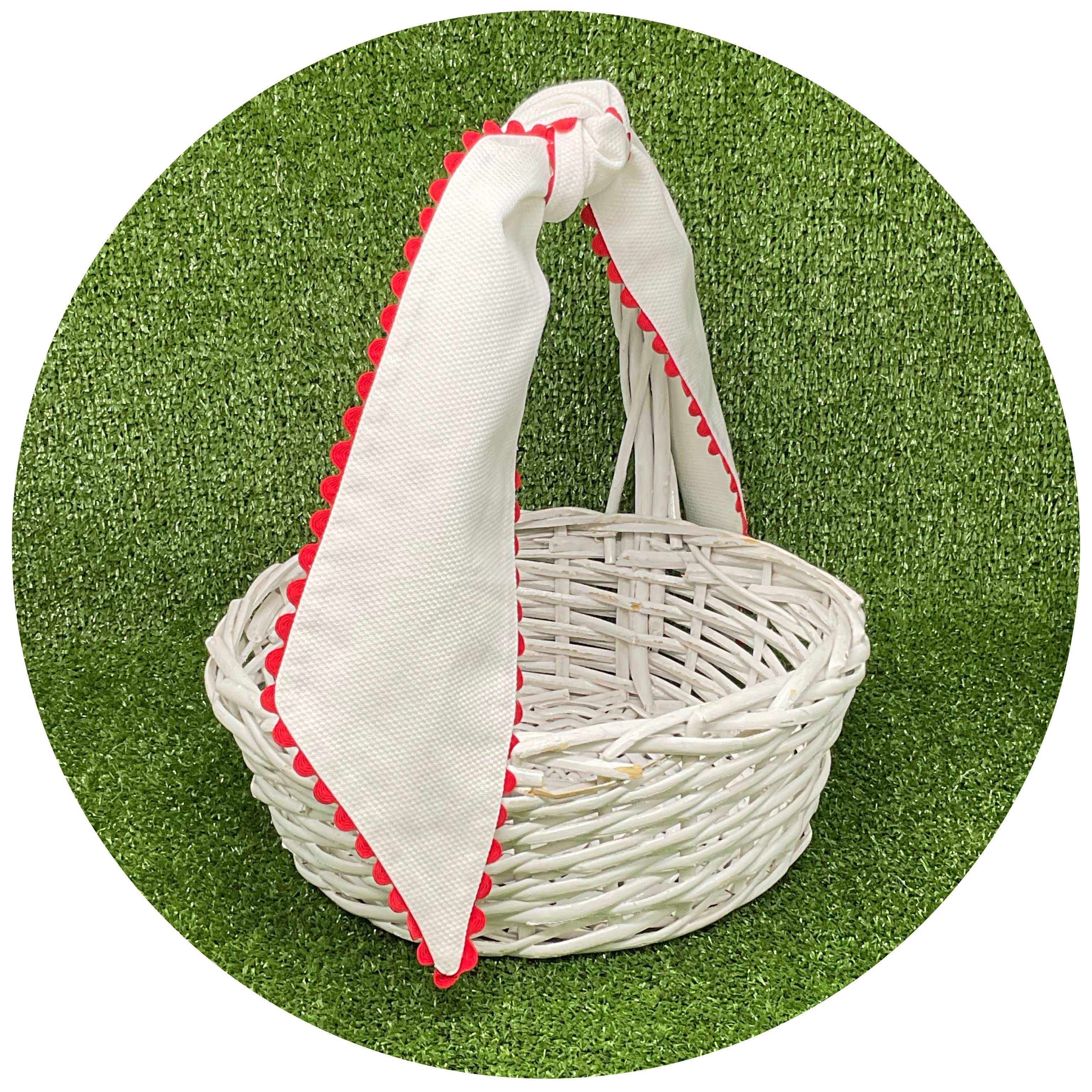 THE ROYALTY COLLECTION - Wholesale Outdoor Ornament/Decor - White Cotton Pique Sash with Trim5