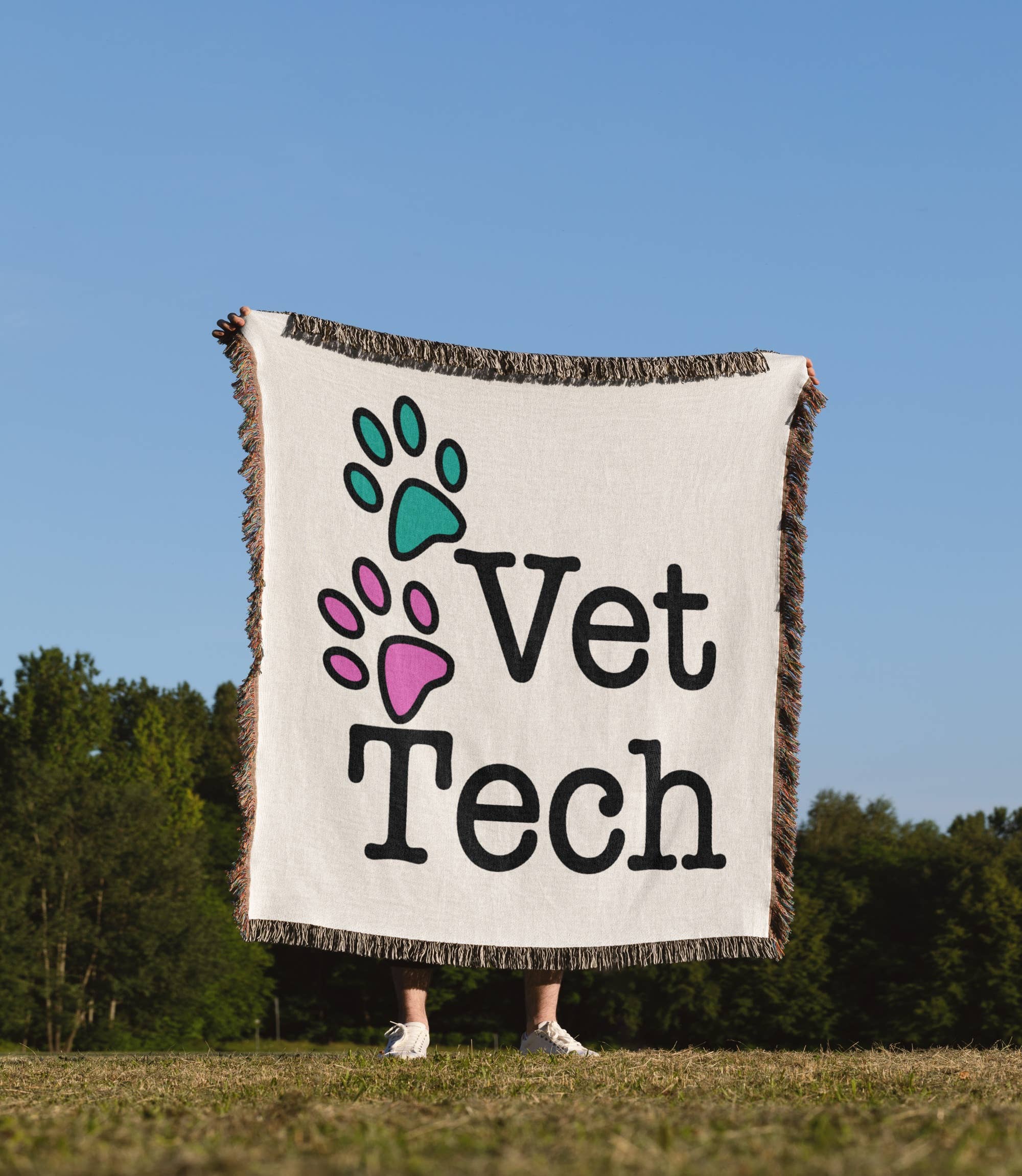 3dRose - Wholesale Throw Blanket - 3dRose, Vet Tech, Turquoise and Pink, Blanket1