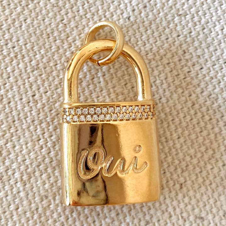 Oui Lock Pendant for wholesale by GoldFi