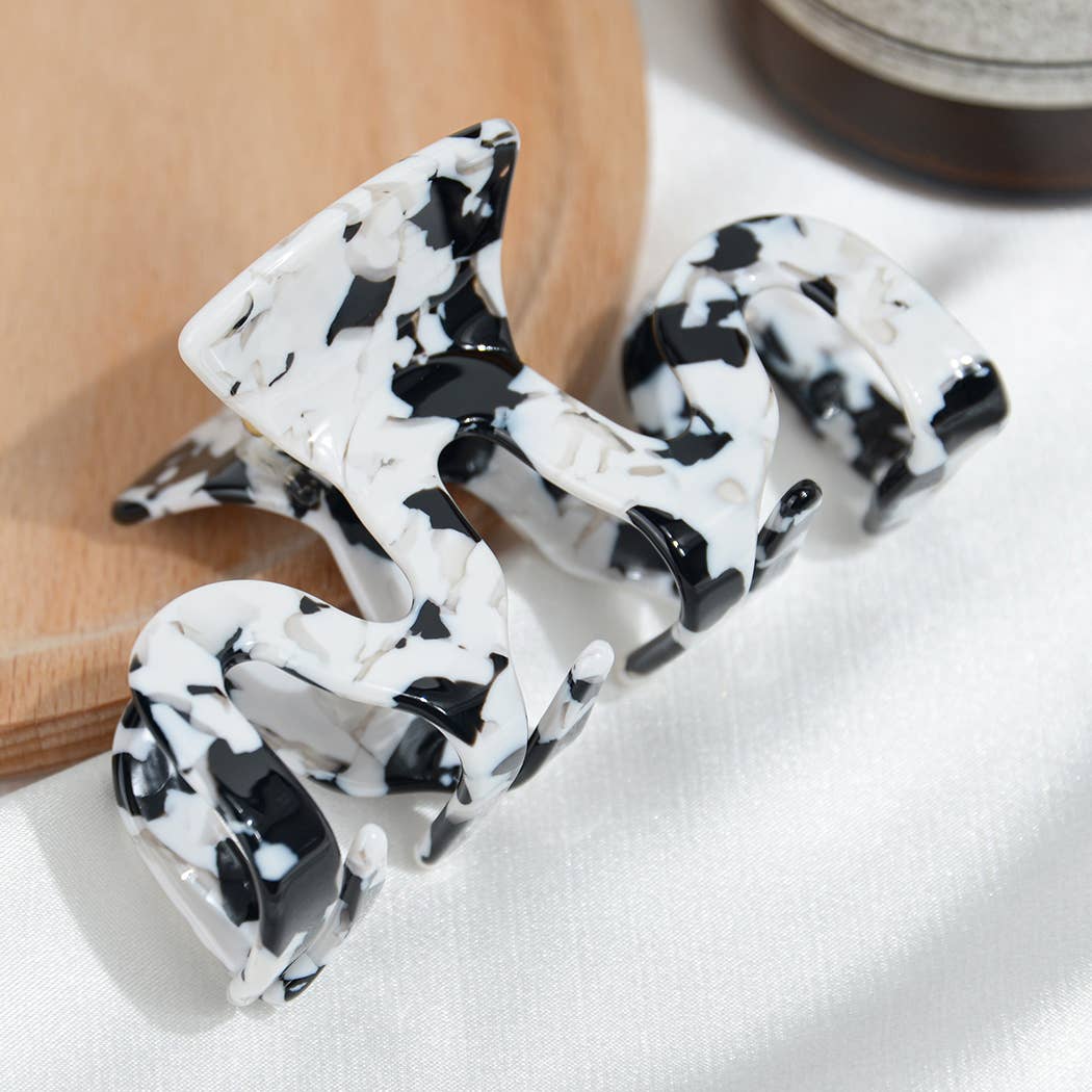 TheDivaSoap - Vendita all'ingrosso Fermaglio per capelli - Donna - Fermaglio per capelli con ritaglio ondulato in acido acetico da 3,46 pollici4