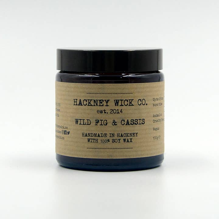 Vela de cera de soja Hackney Wick Co con higos silvestres y cassis para venta al por mayor de Hackneywickco