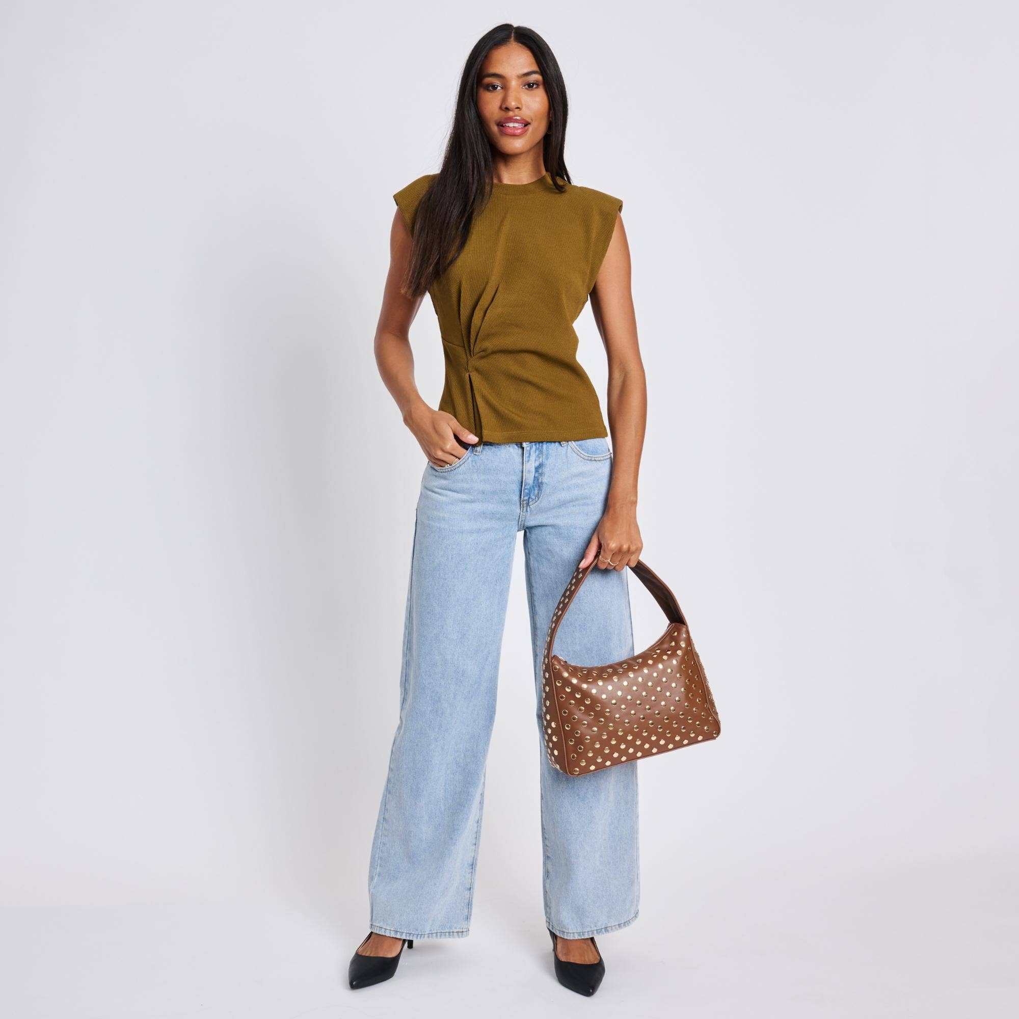 Moda Luxe - Wholesale Shoulder Bag - Women's - Rebel Studded Shoulder Bag11