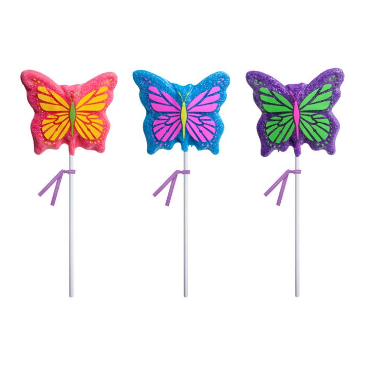 Grandpa Joe's Candy Shop - Wholesale Lollipop - Melville Butterfly Assorted Hard Candy Lollipop, 1oz, 24ct1